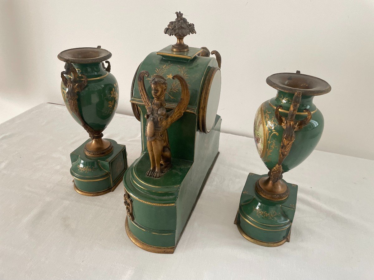 GARNITURE DE CHEMINEE DE STYLE EMPIRE-photo-8