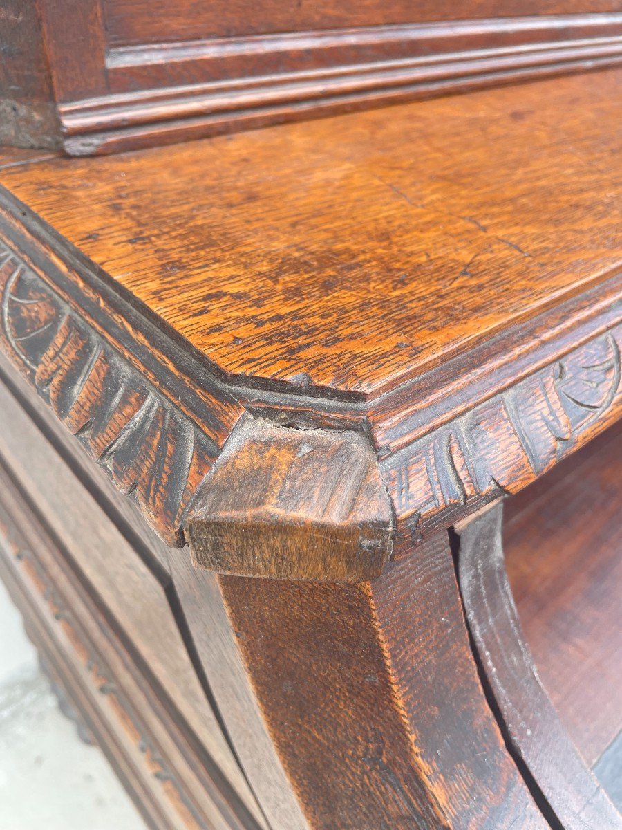 Louis XIII Style Desk In Oak-photo-3