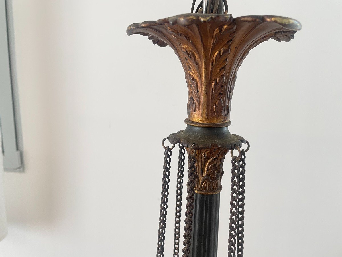 19th Century Empire Bronze Chandelier-photo-4