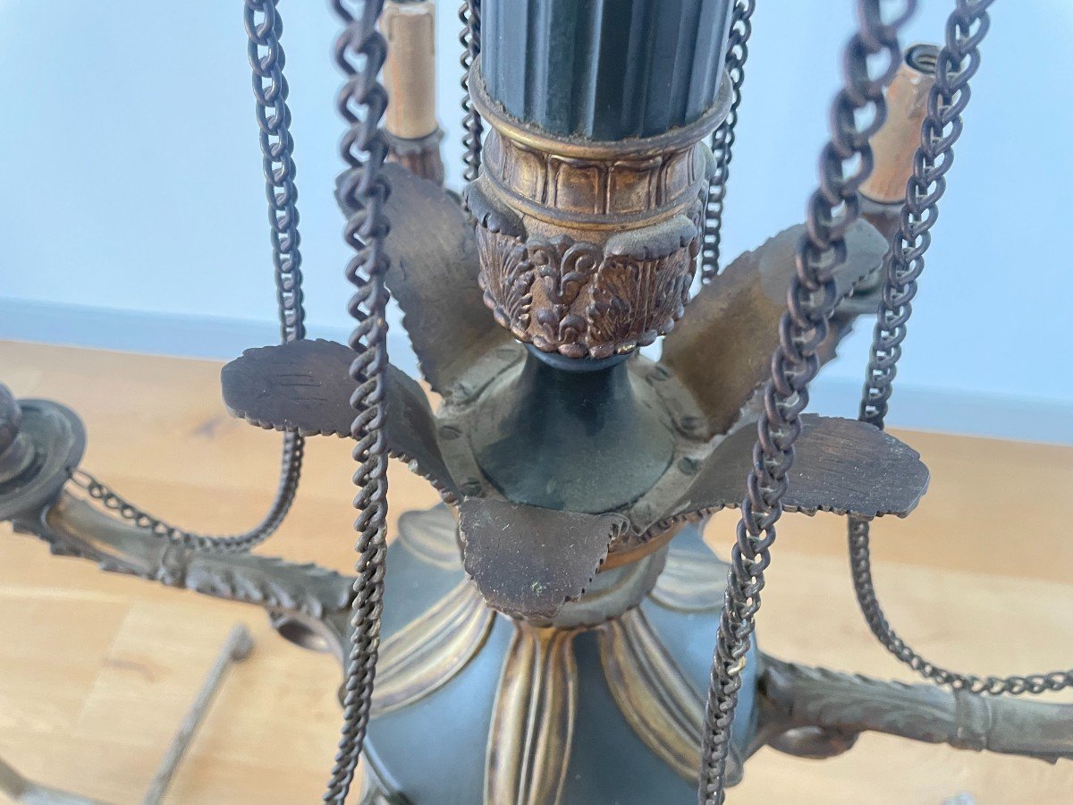 19th Century Empire Bronze Chandelier-photo-6
