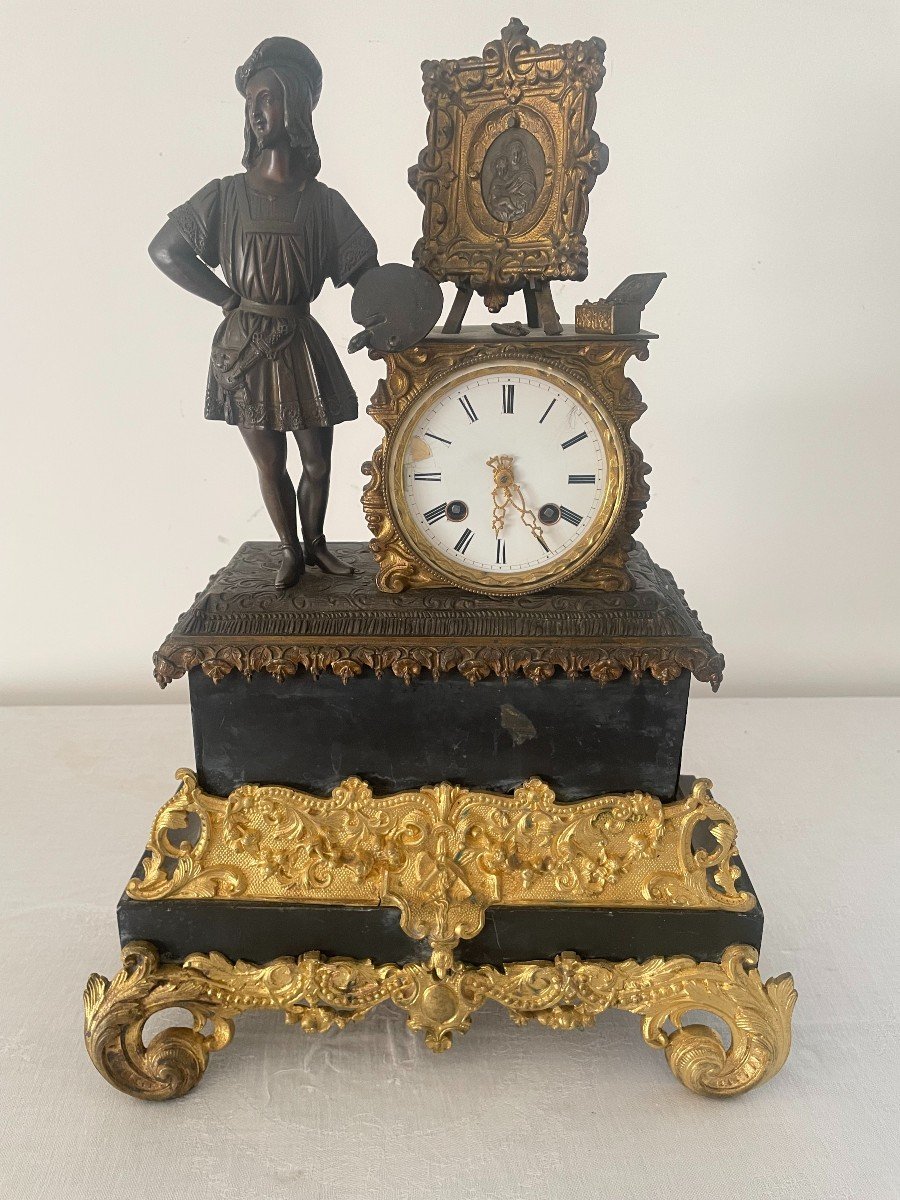19th Century Bronze And Marble Clock