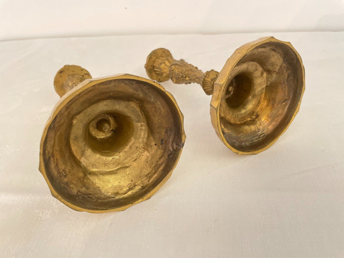 Pair Of Louis XV Bronze Candlesticks-photo-1