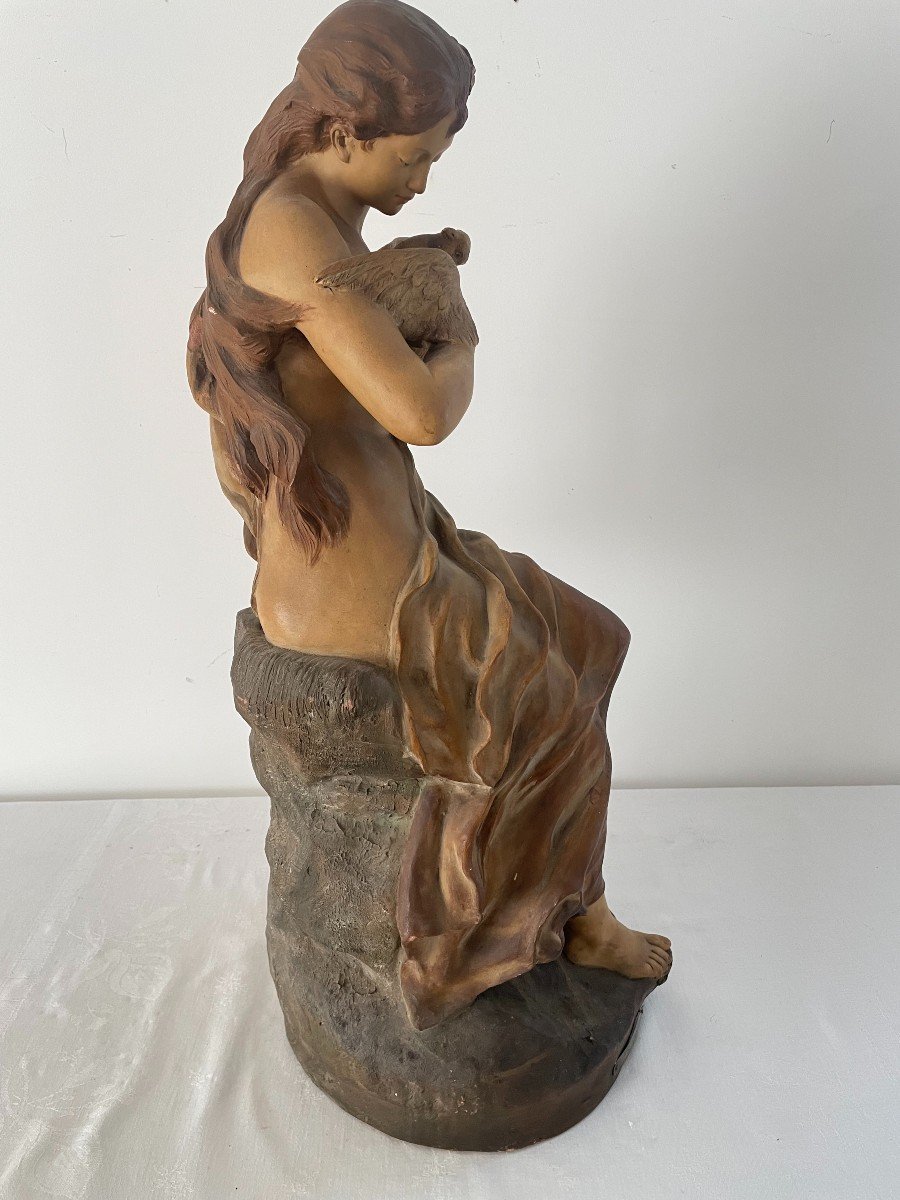 Terracotta Sculpture Signed Foretay Alfred Jean (1861-1944)-photo-2