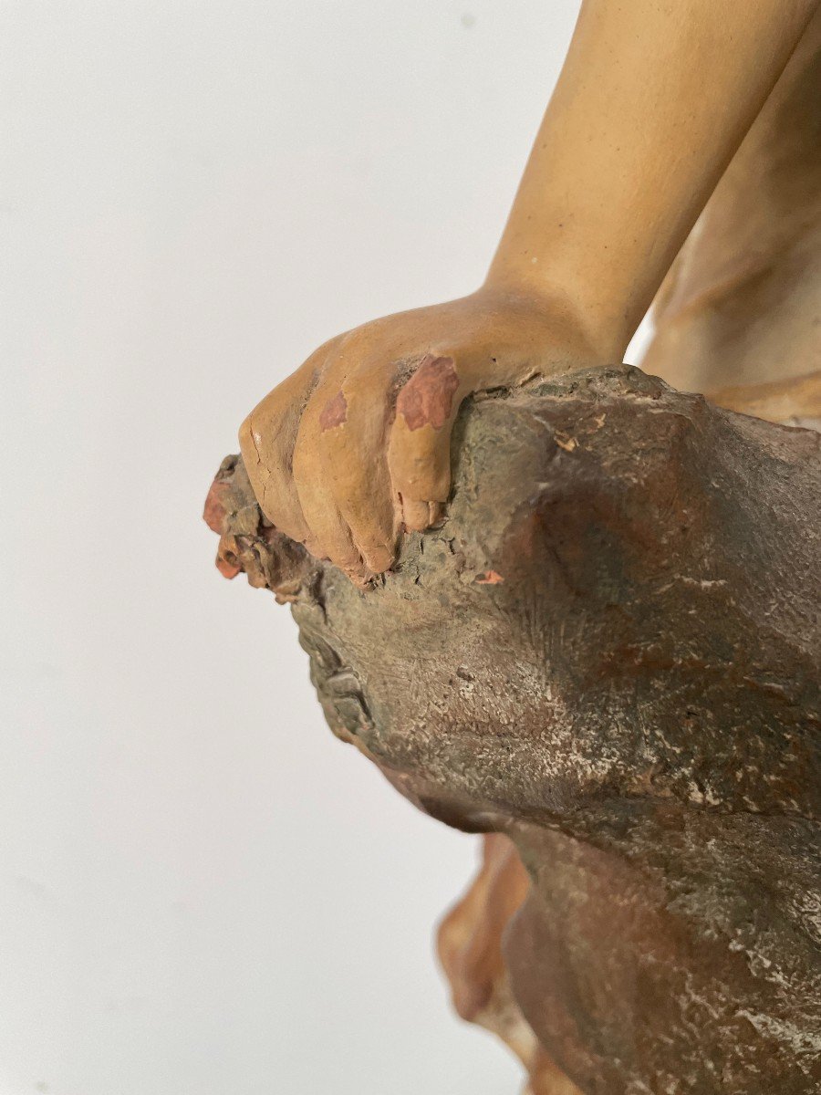 Terracotta Sculpture Signed Foretay Alfred Jean (1861-1944)-photo-1