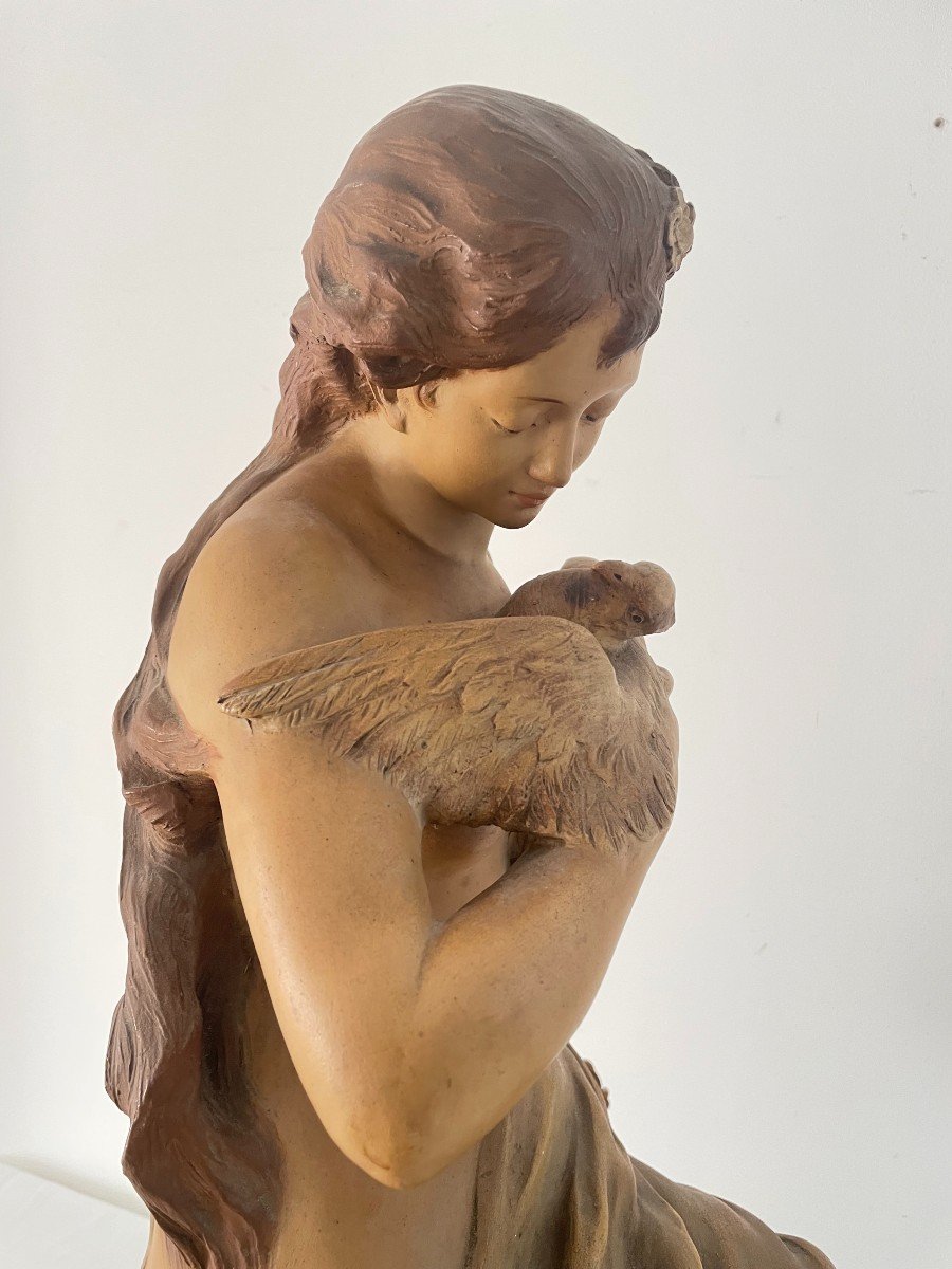 Terracotta Sculpture Signed Foretay Alfred Jean (1861-1944)-photo-8