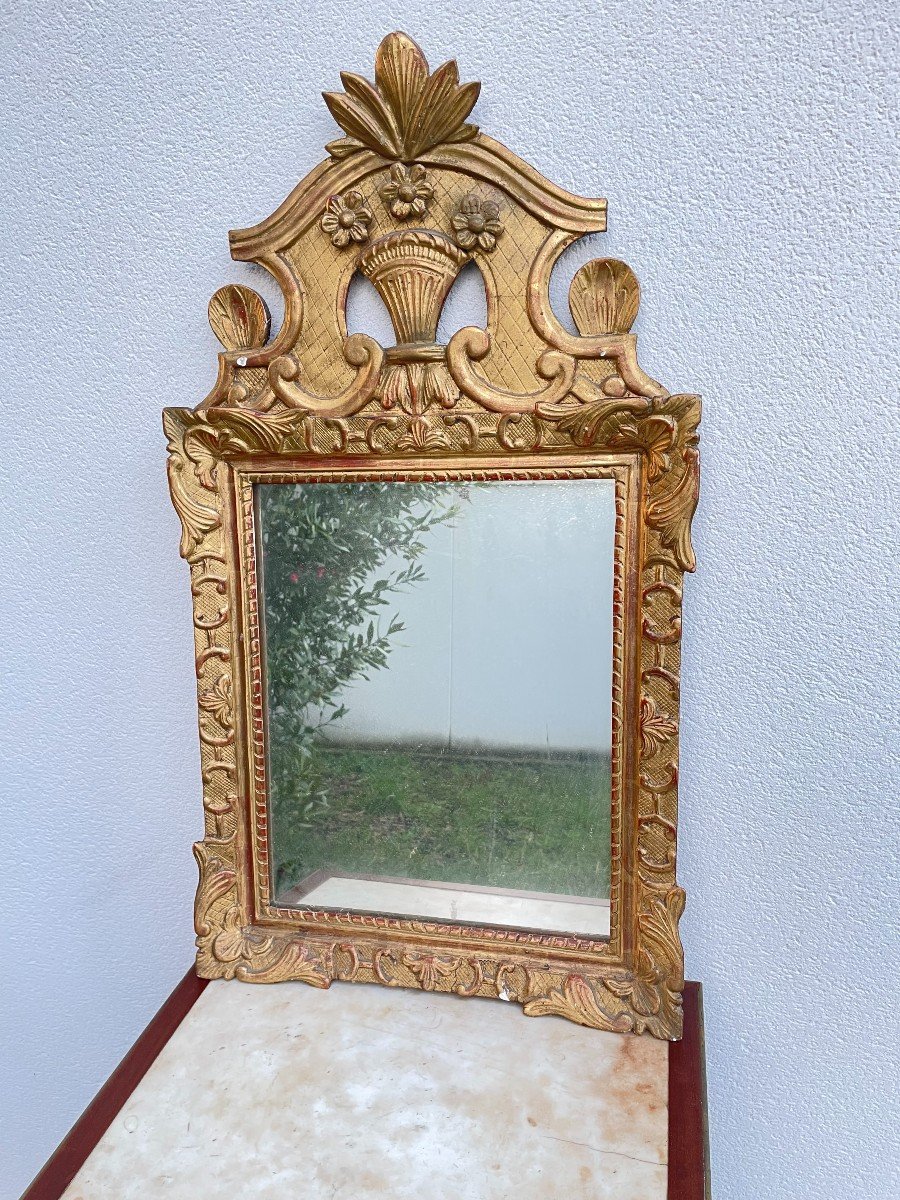 Regence Mirror In Gilt Wood