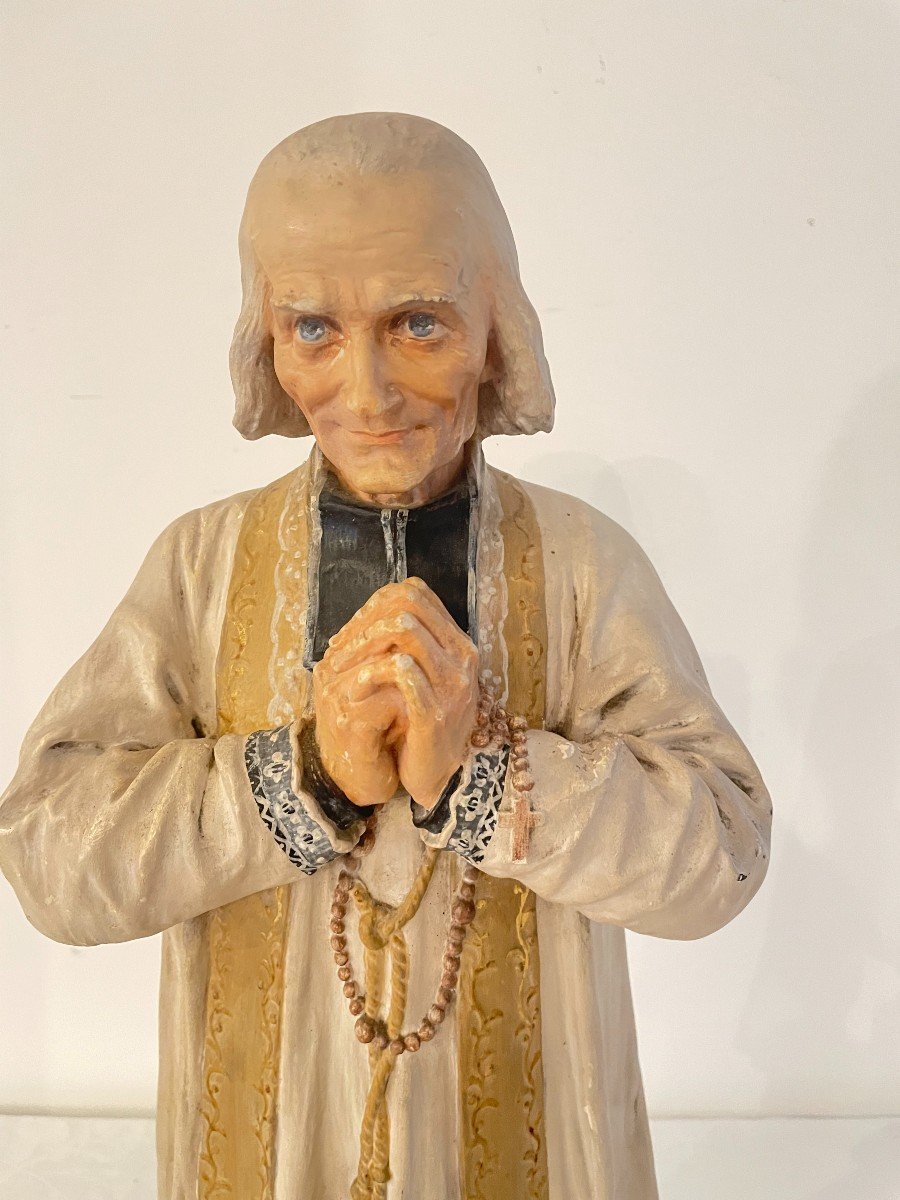 CURE D'ARS STATUE EN PLATRE-photo-4