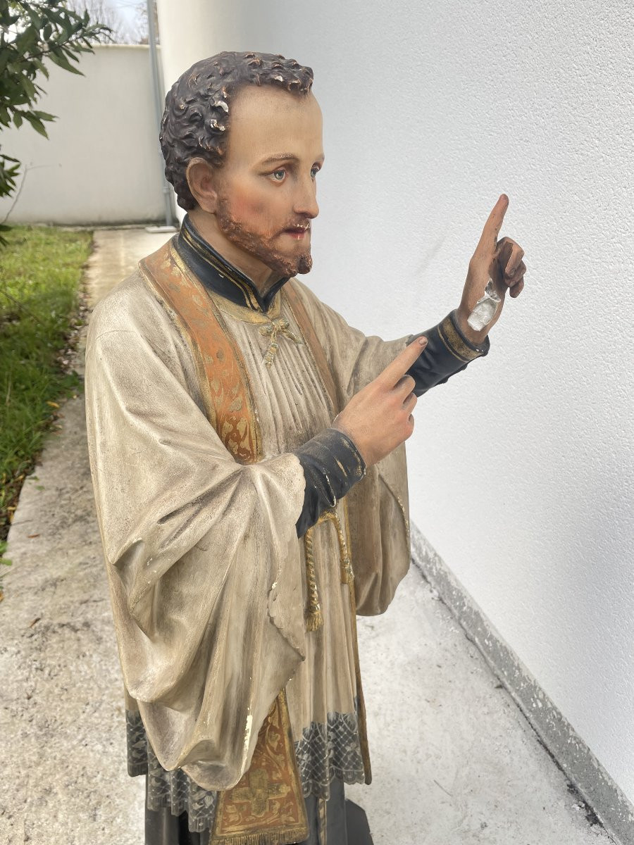 Saint Francis Xavier Plaster Statue 19th Century-photo-2