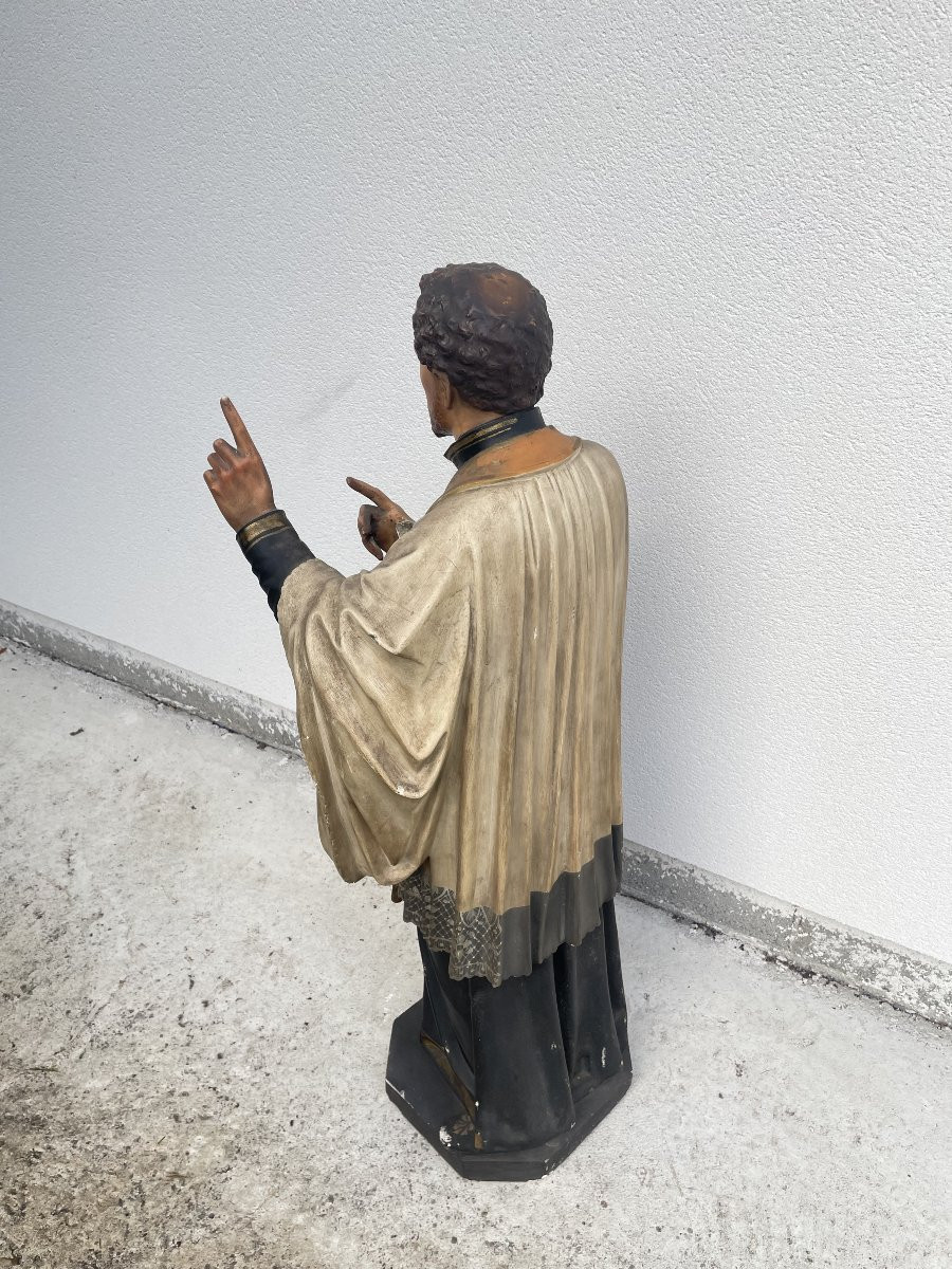 Saint Francis Xavier Plaster Statue 19th Century-photo-4