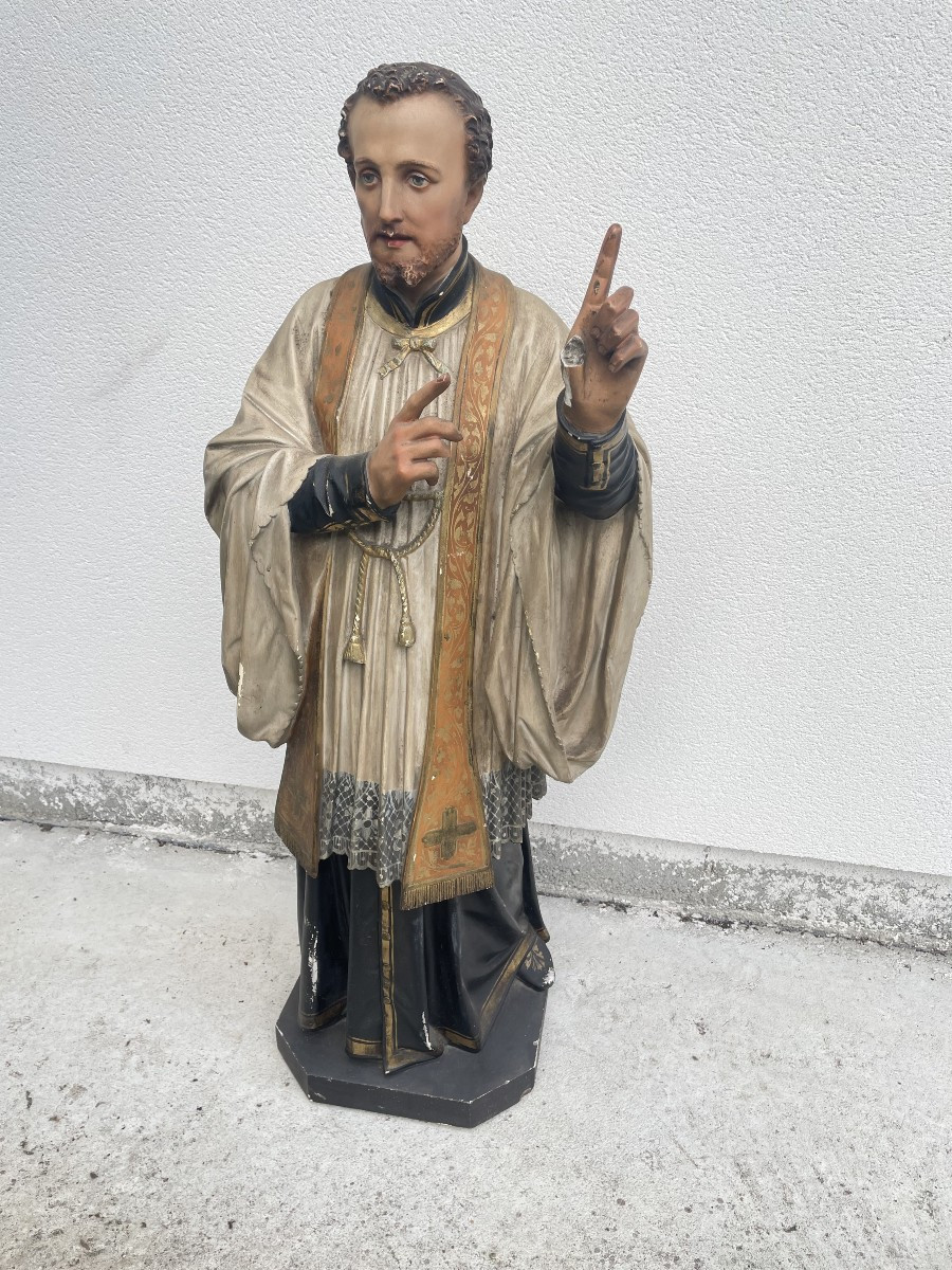Saint Francis Xavier Plaster Statue 19th Century