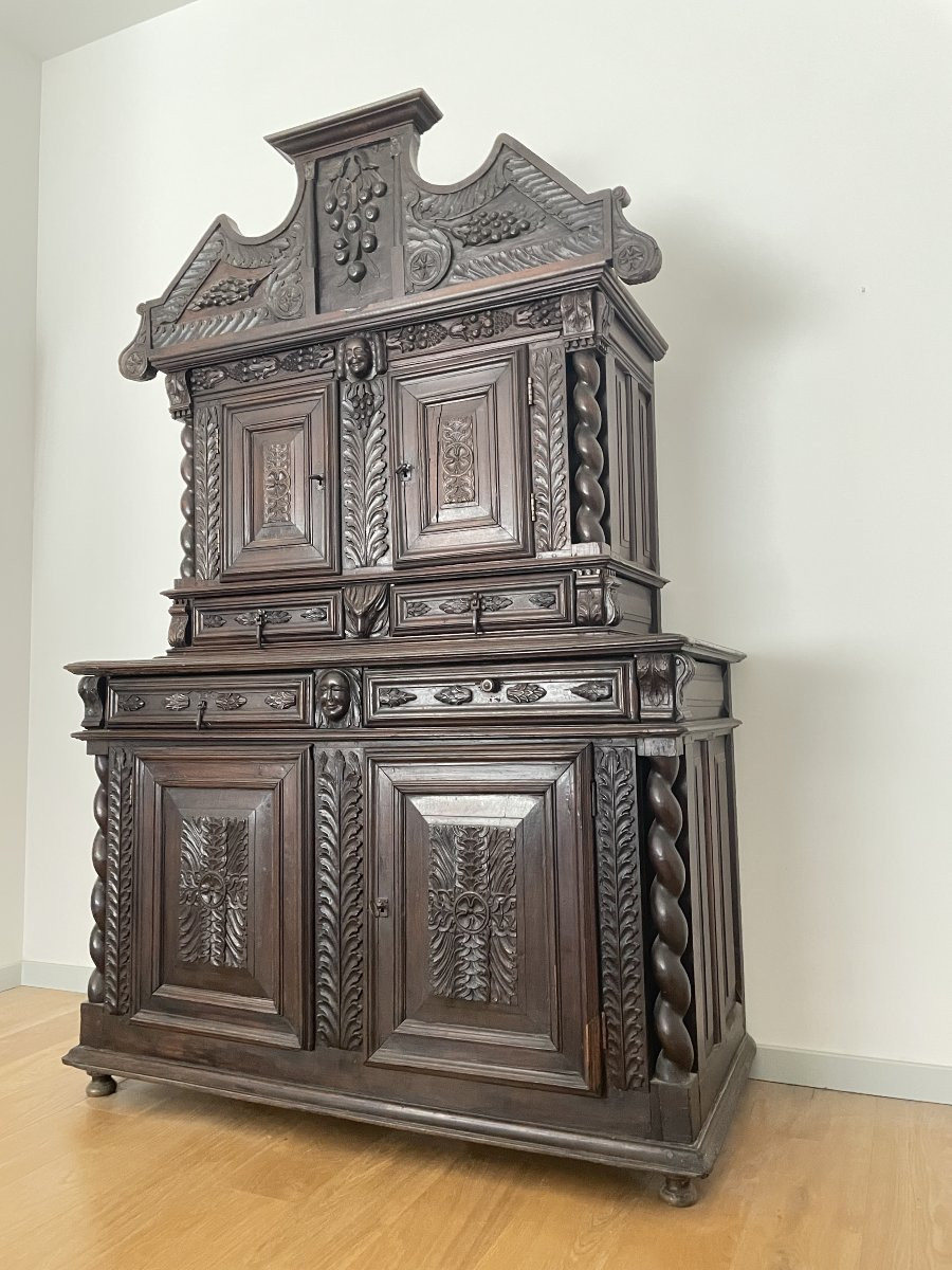 Louis XIII Period Walnut Sideboard-photo-4