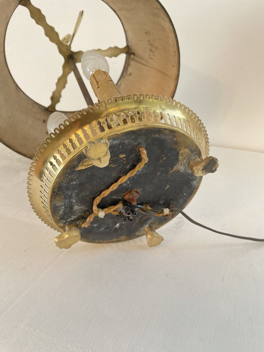 19th Century Bronze Hot Water Bottle Lamp-photo-2