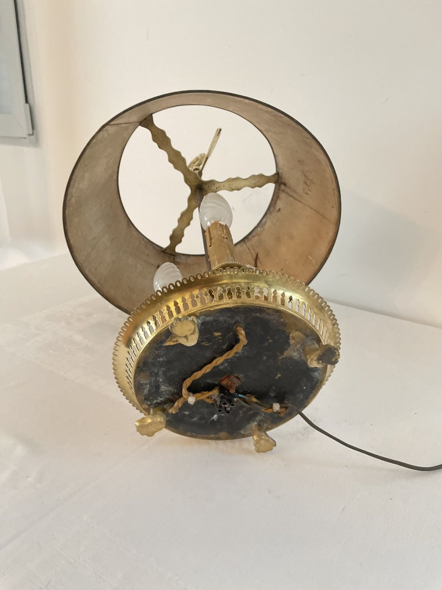 19th Century Bronze Hot Water Bottle Lamp-photo-5