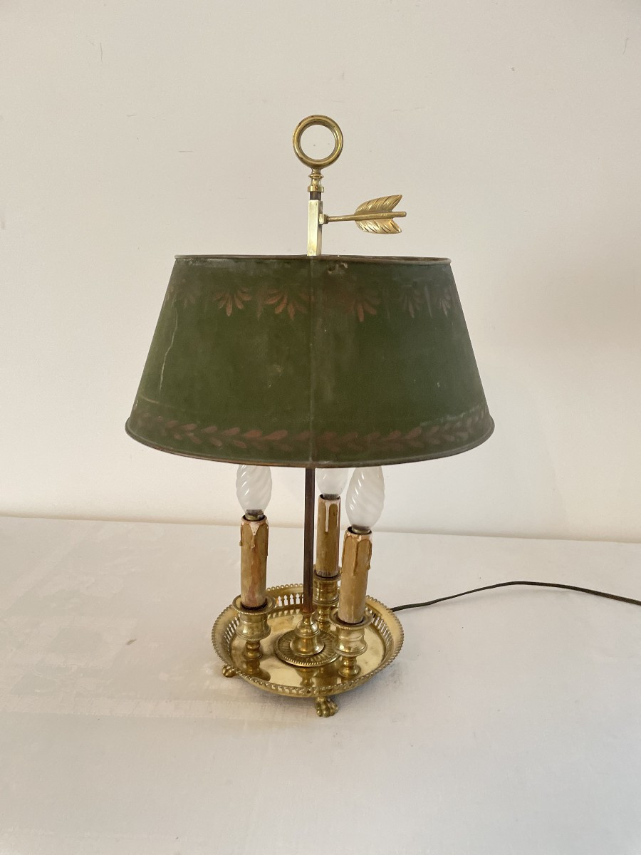 19th Century Bronze Hot Water Bottle Lamp