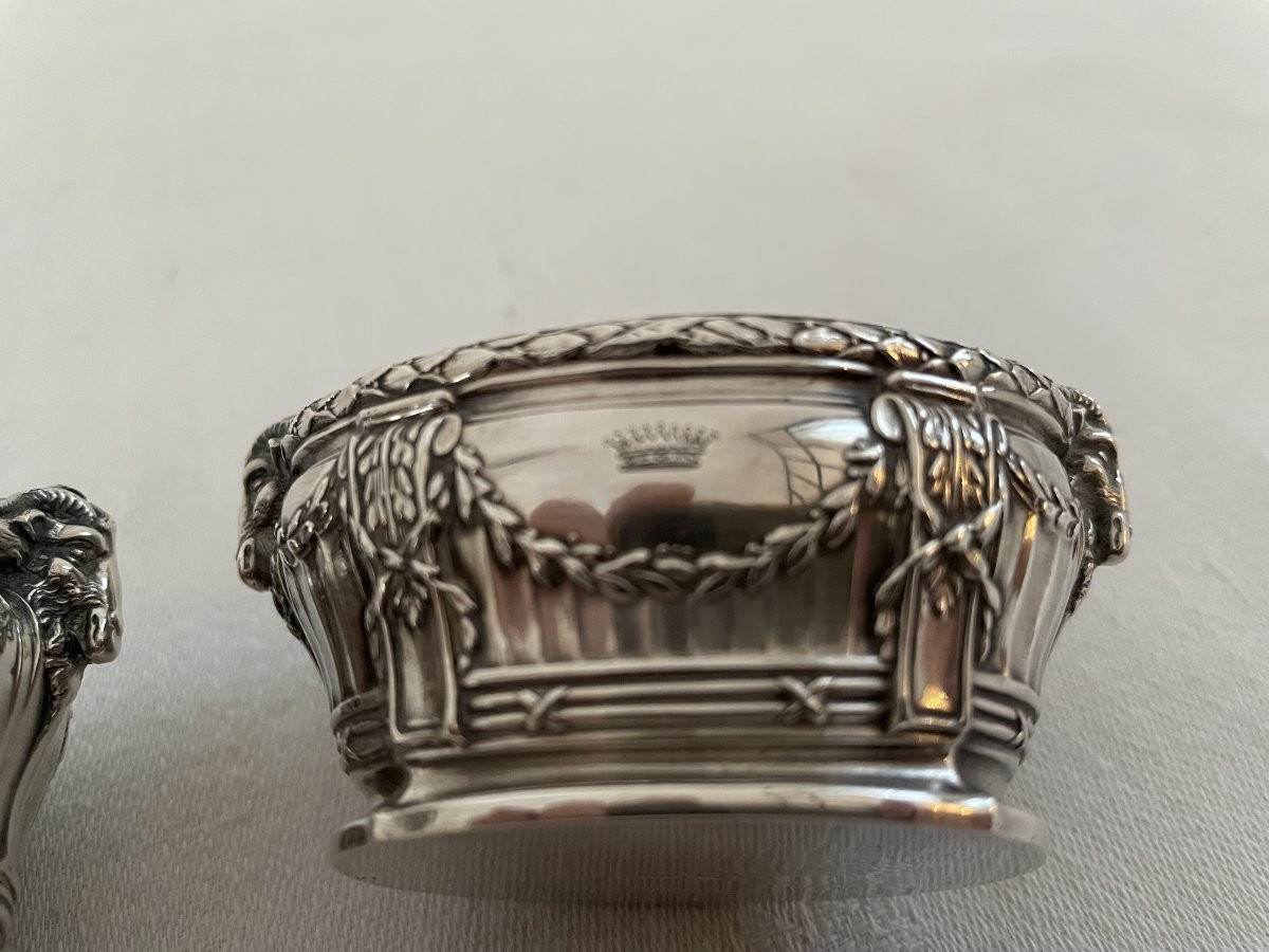 Puiforcat Jean-emile Pair Of Silver Salat Rows-photo-3