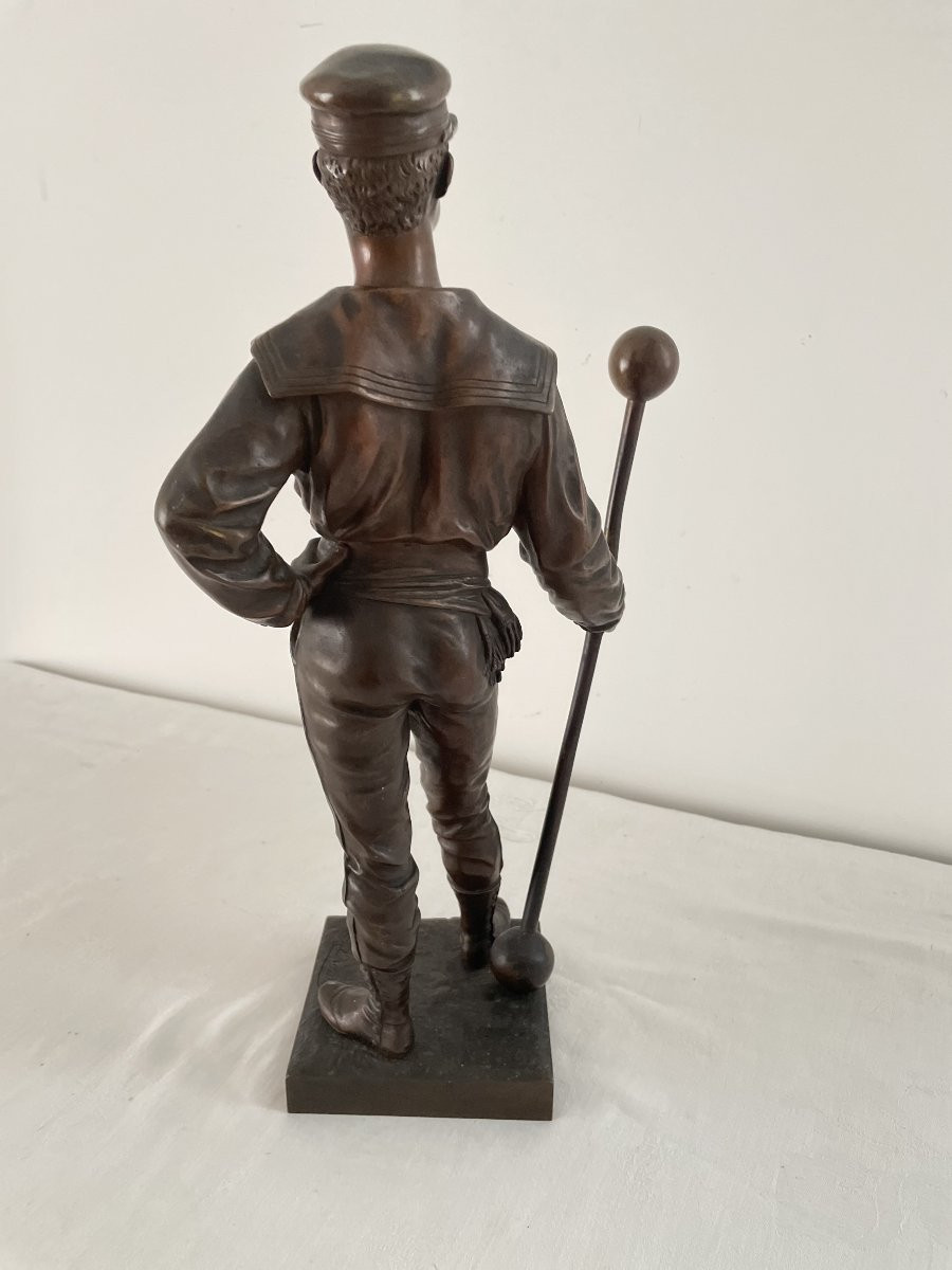 Drouot Edouard (1859-1945) The Weightlifter Bronze-photo-3