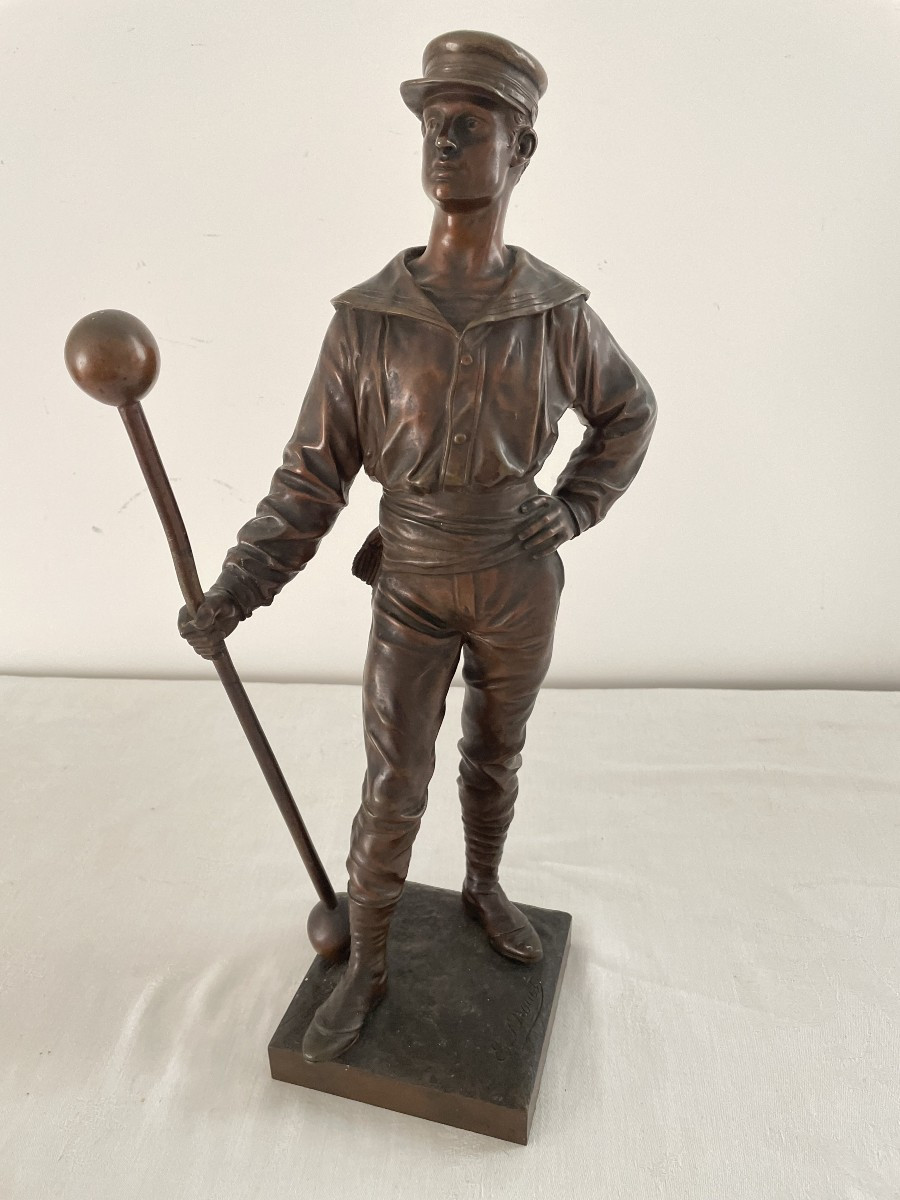 Drouot Edouard (1859-1945) The Weightlifter Bronze