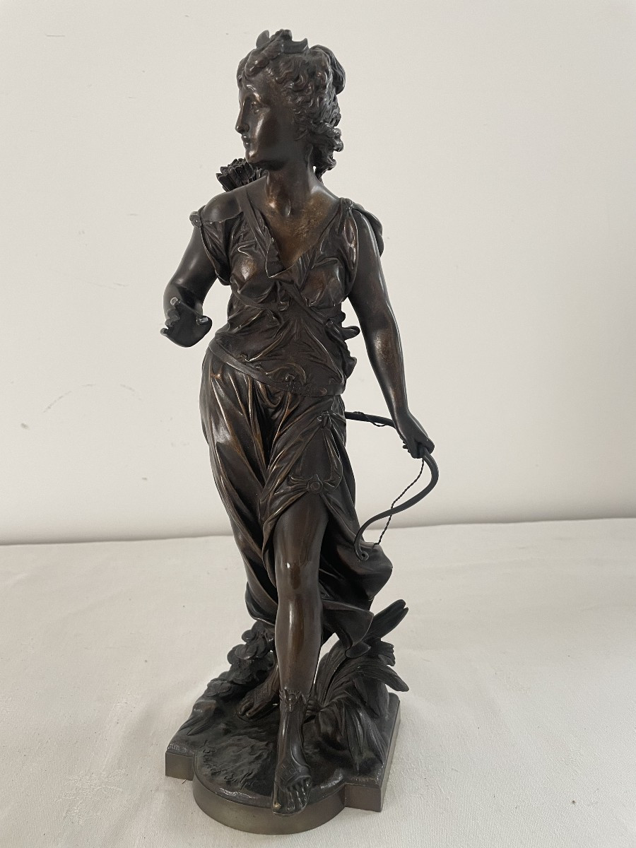 Bouret Eutrope (1833-1906) Diane Huntress Bronze