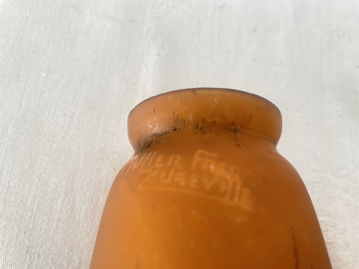 MULLER FRERES TROIS TULIPES EN VERRE MARMOREEN-photo-2