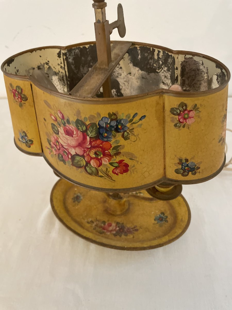 LAMPE BOUILLOTTE A DECOR FLORAL-photo-3