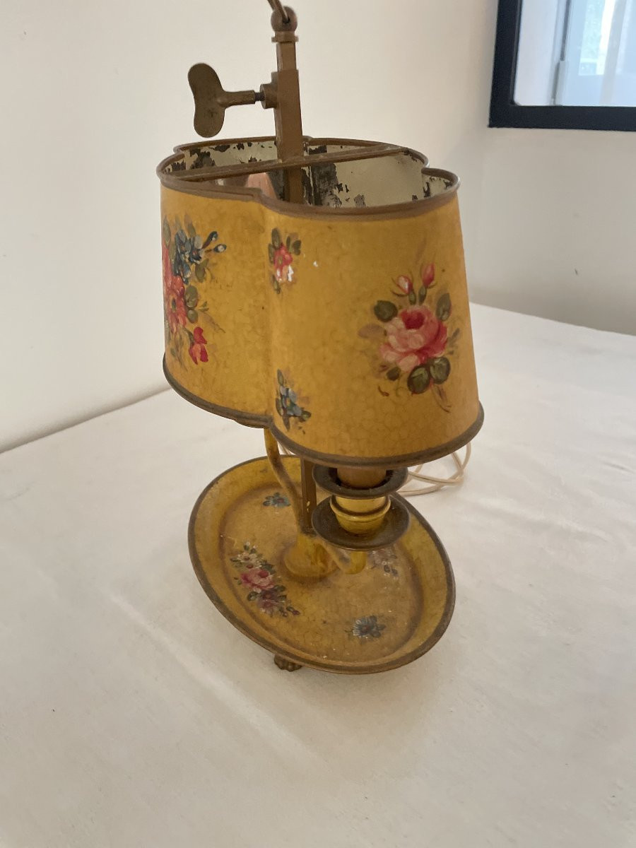 LAMPE BOUILLOTTE A DECOR FLORAL-photo-1