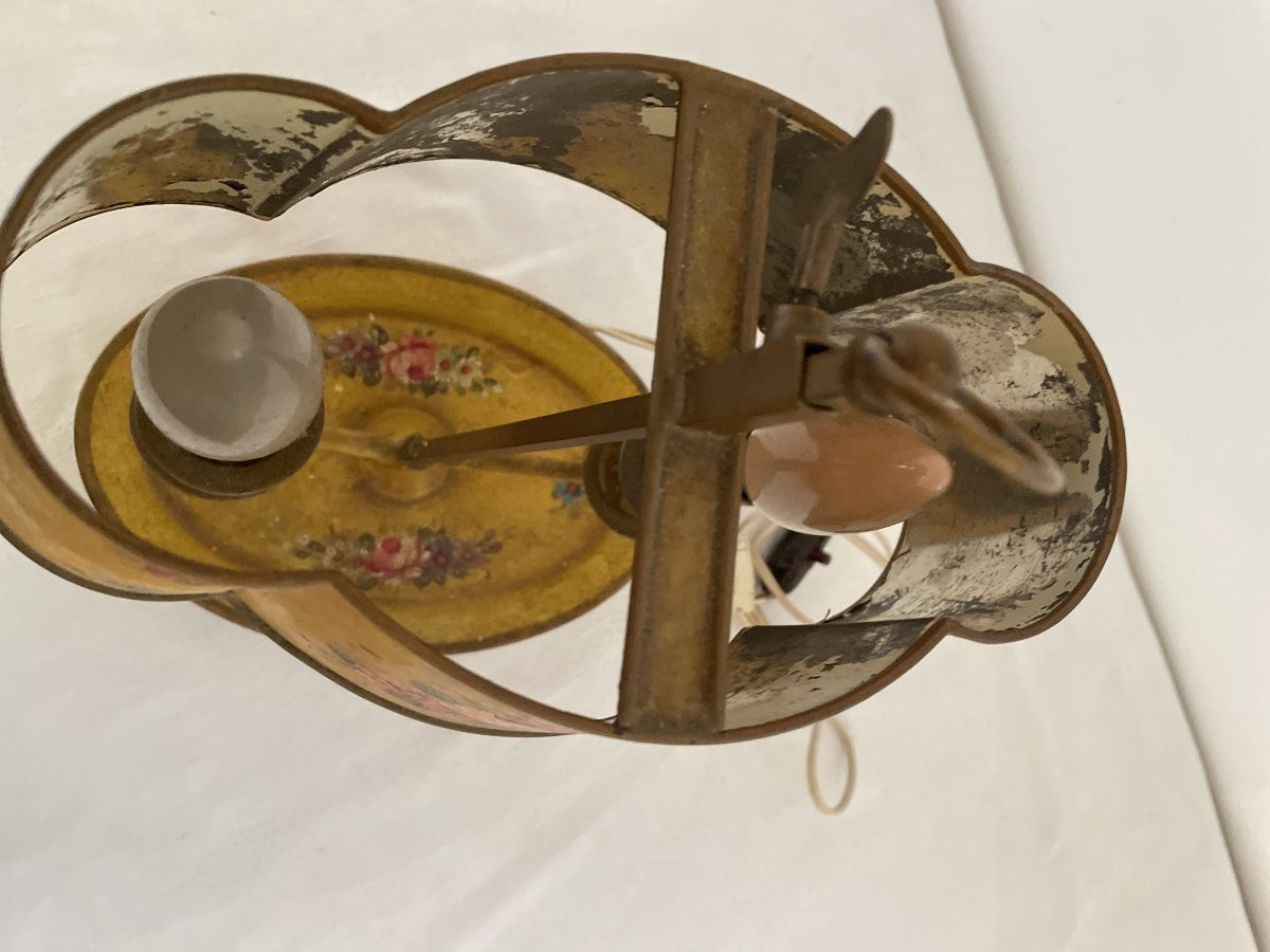 LAMPE BOUILLOTTE A DECOR FLORAL-photo-3