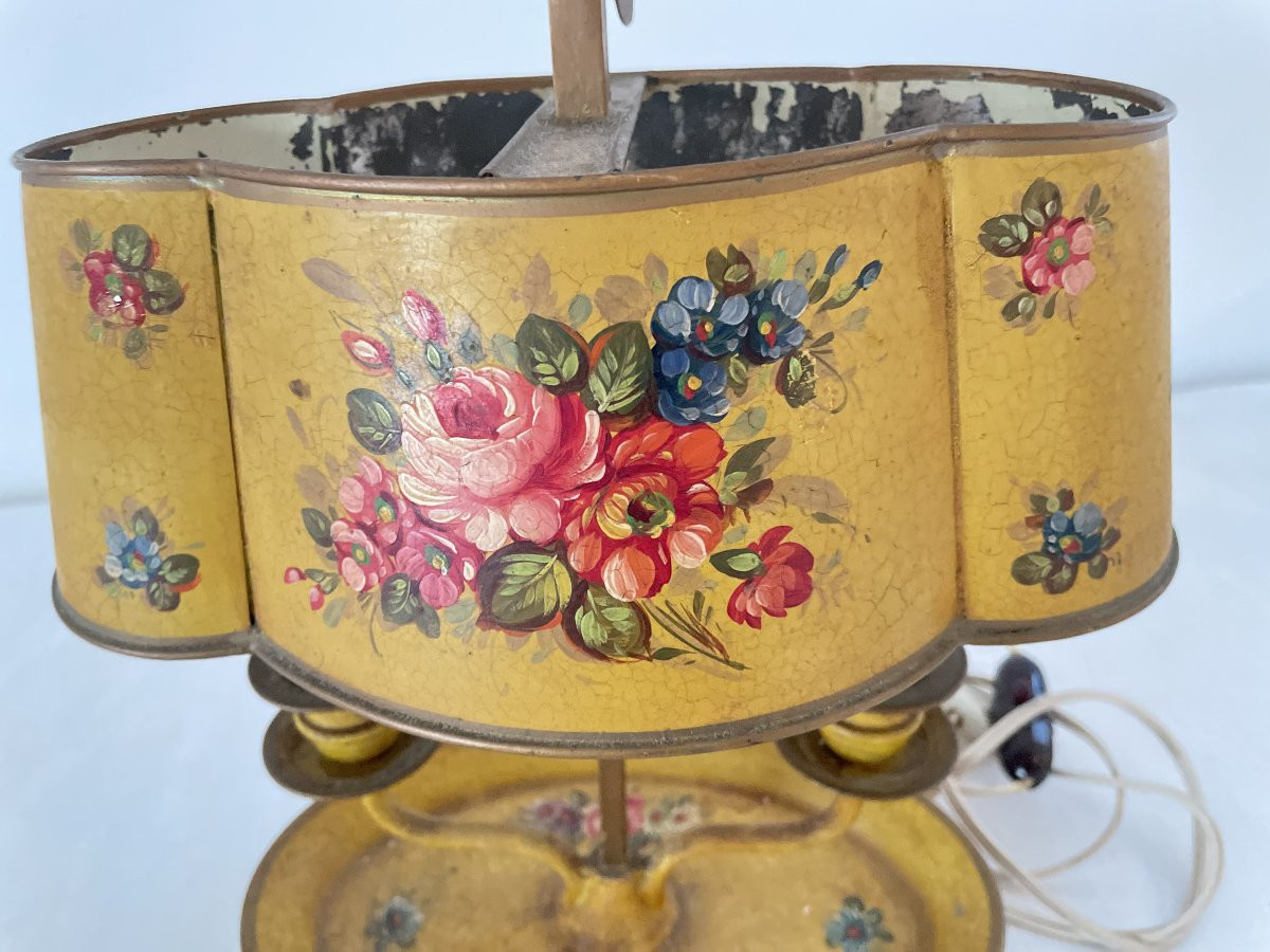 LAMPE BOUILLOTTE A DECOR FLORAL-photo-4