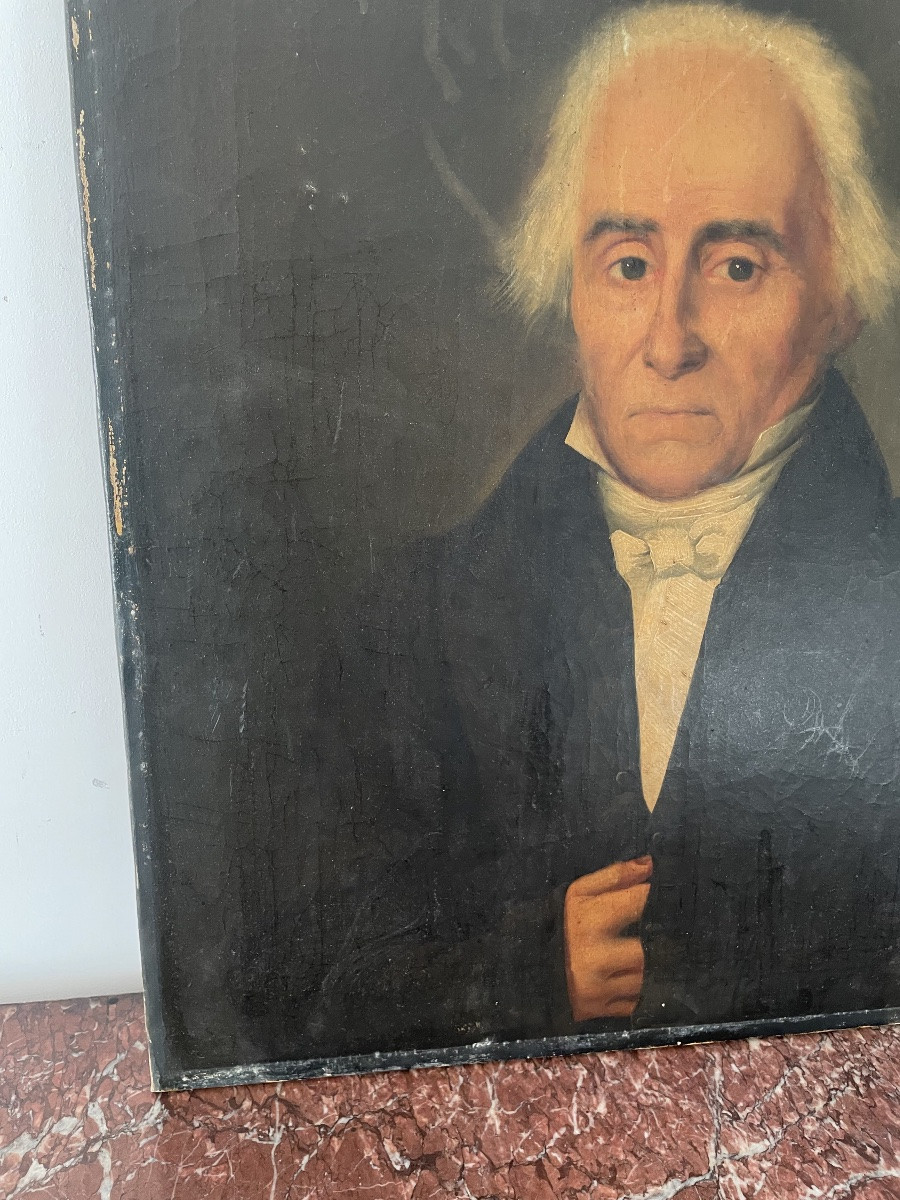 PORTRAIT D’HOMME XIX SIECLE -photo-2