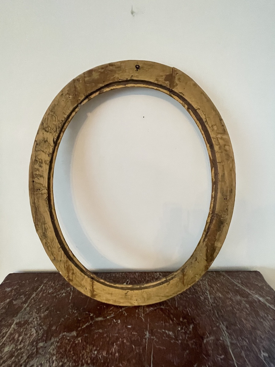 GRAND CADRE EN BOIS DORÉ D’ÉPOQUE XVIII SIECLE -photo-6