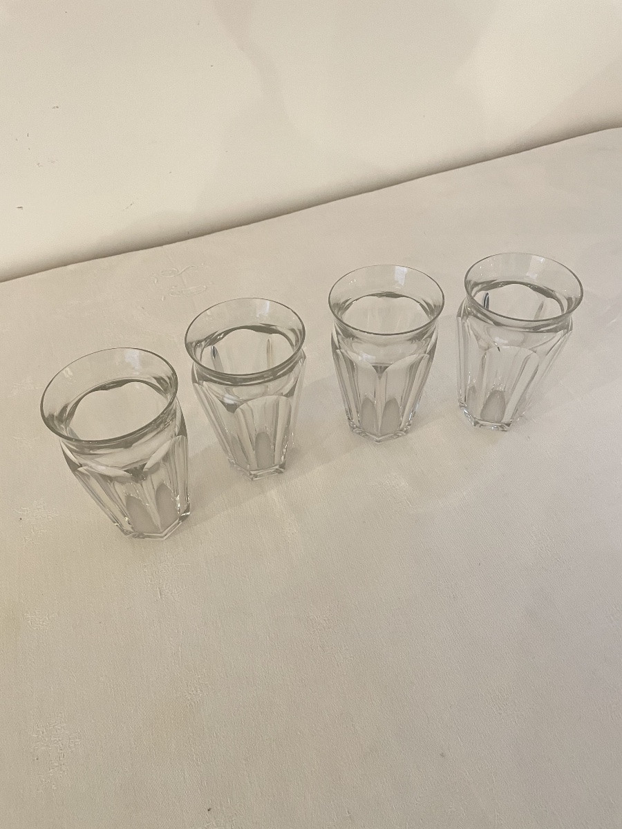 Baccarat 4 Crystal Vases Harcourt Model Signes-photo-4