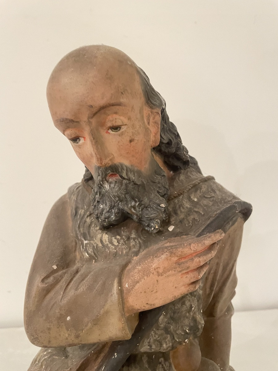 BERGER DE CRÈCHE EN PLÂTRE XIX SIÈCLE -photo-1