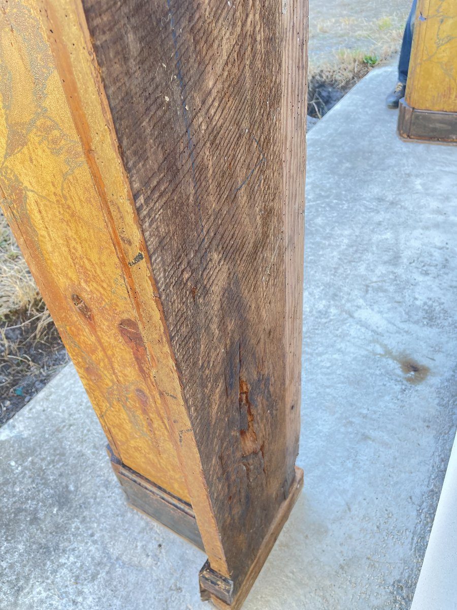 GRANDE CHEMINEE EN FAUX MARBRE D'EPOQUE XVIII SIECLE-photo-3