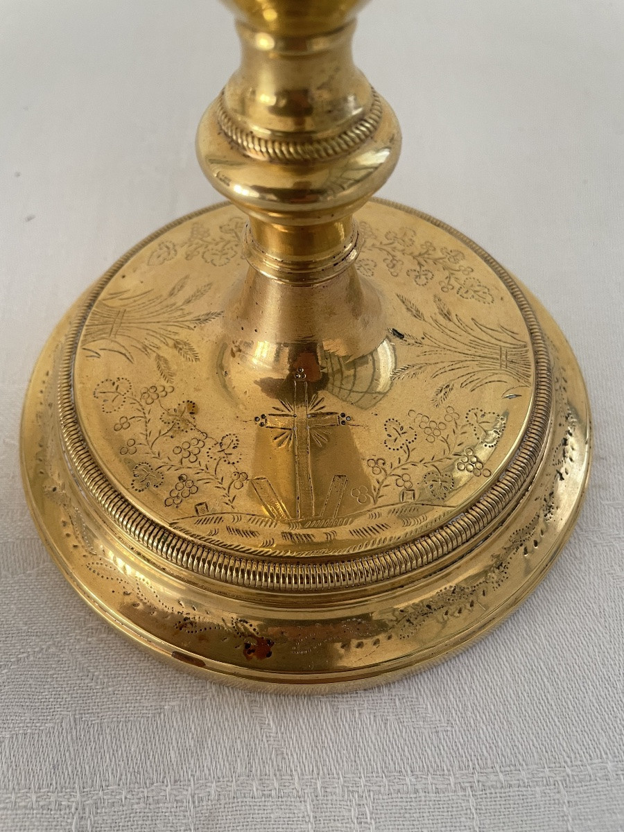 CALICE EN BRONZE DORE XIX SIECLE -photo-3