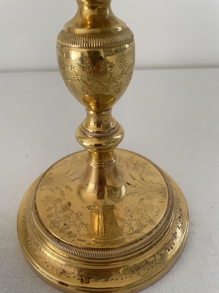 CALICE EN BRONZE DORE XIX SIECLE -photo-4