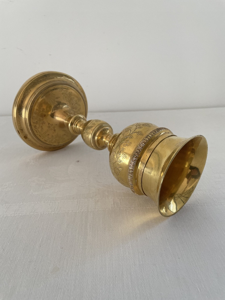 CALICE EN BRONZE DORE XIX SIECLE -photo-1