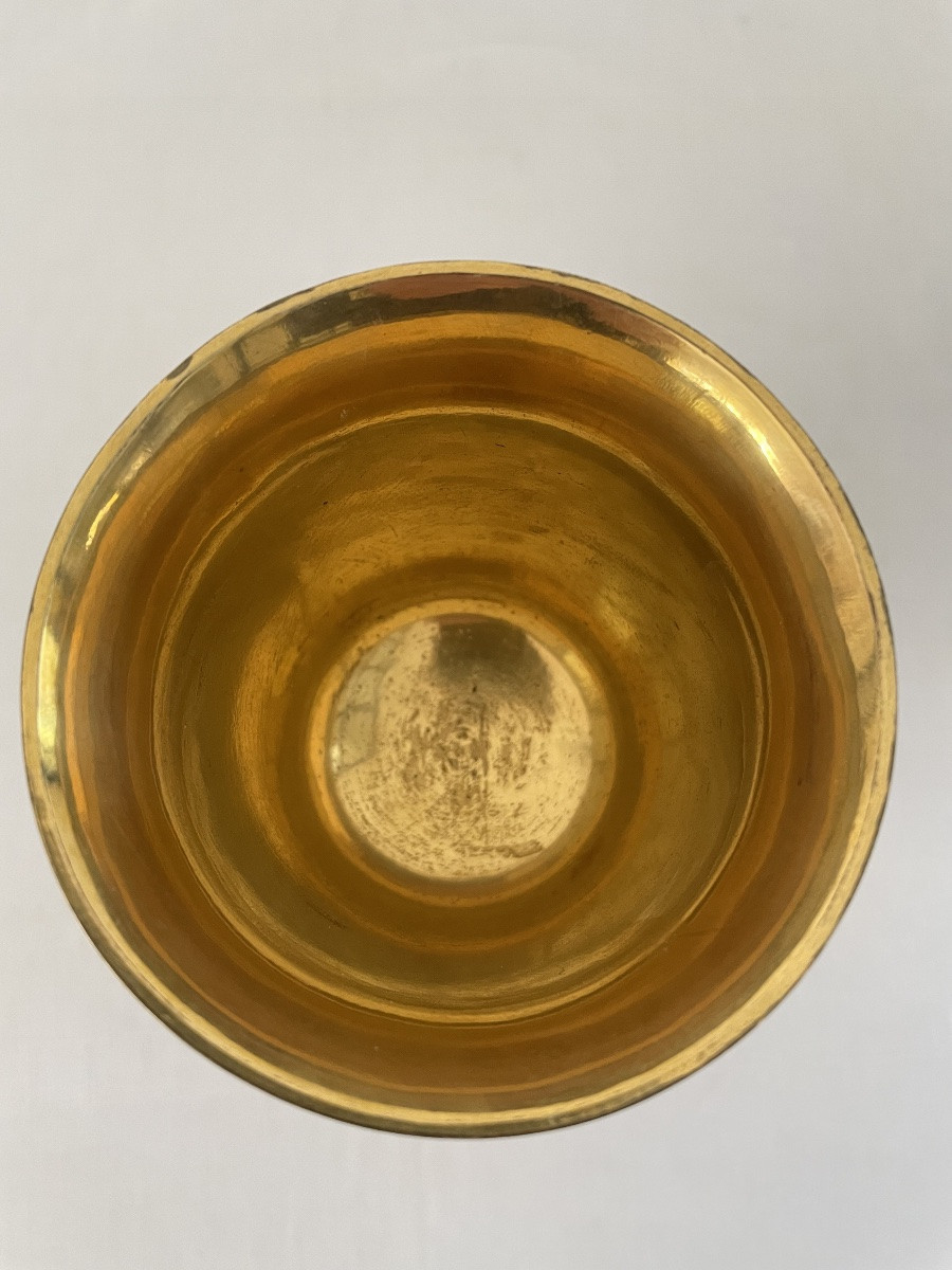 CALICE EN BRONZE DORE XIX SIECLE -photo-3