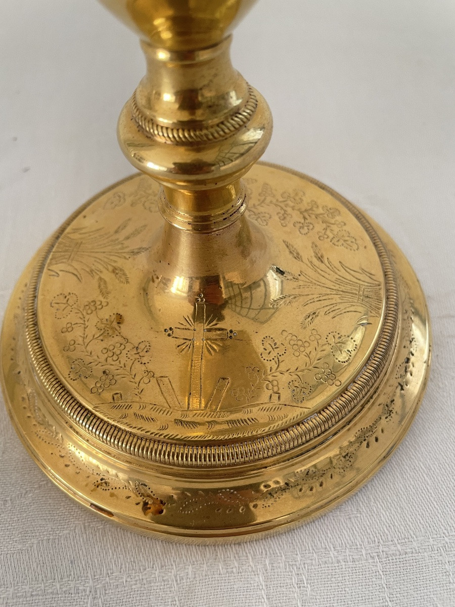 CALICE EN BRONZE DORE XIX SIECLE -photo-4