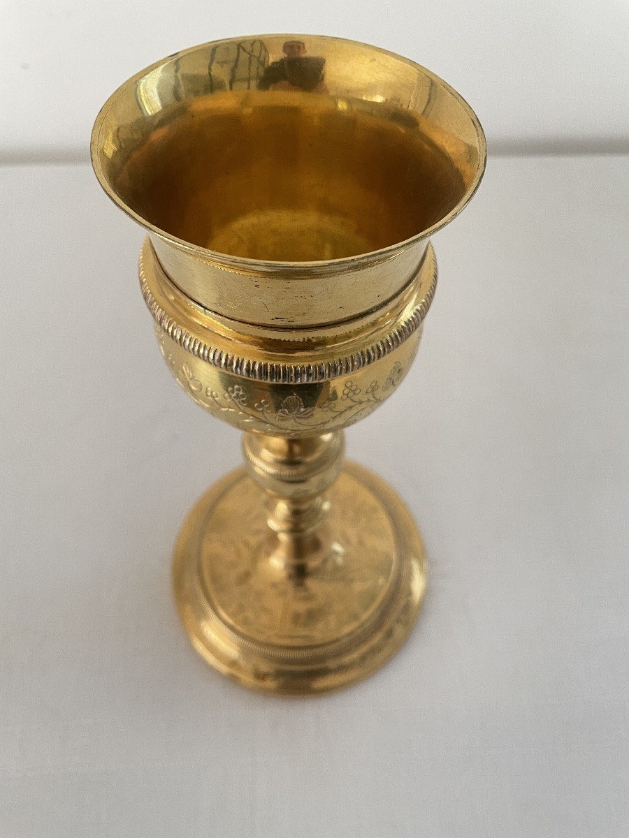 CALICE EN BRONZE DORE XIX SIECLE -photo-7
