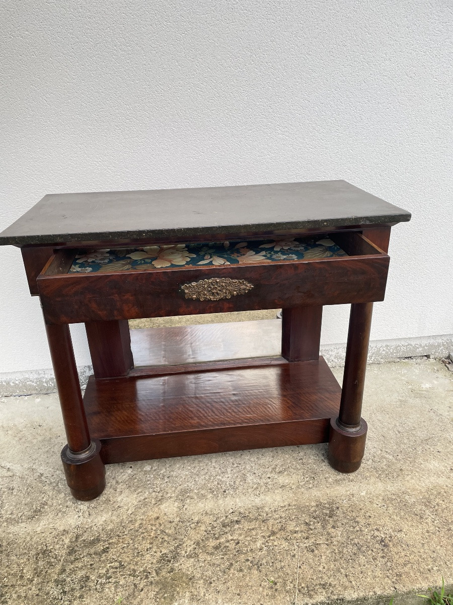 19th Century Mahogany Empire Console -photo-3