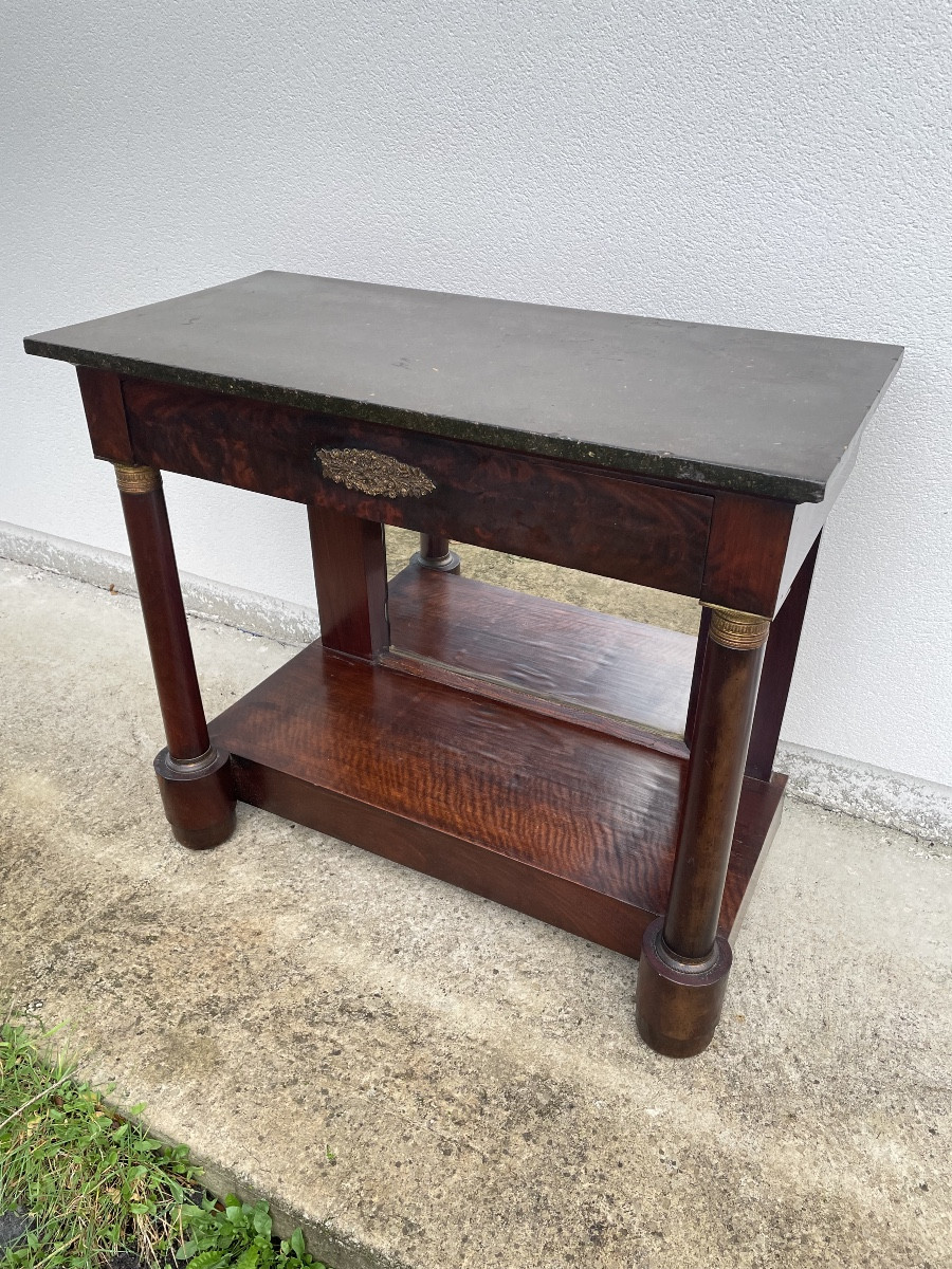 19th Century Mahogany Empire Console 