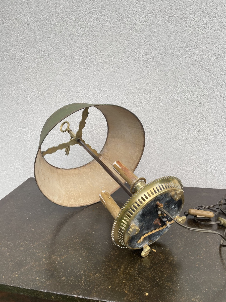 19th Century Bronze Hot Water Bottle Lamp -photo-1