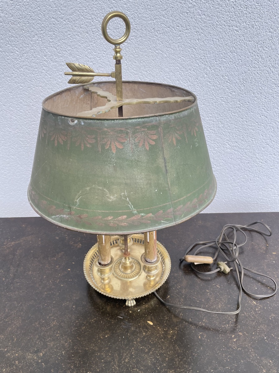 19th Century Bronze Hot Water Bottle Lamp -photo-4