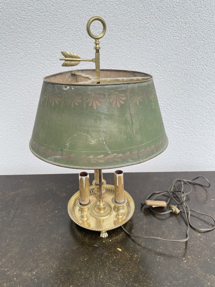 19th Century Bronze Hot Water Bottle Lamp 