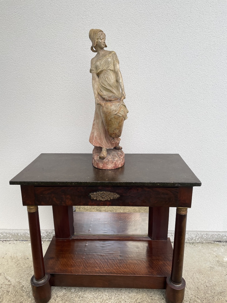LA PORTEUSE D’EAU EN TERRE CUITE (GOLDSCHEIDER FRIEDRICH)-photo-2