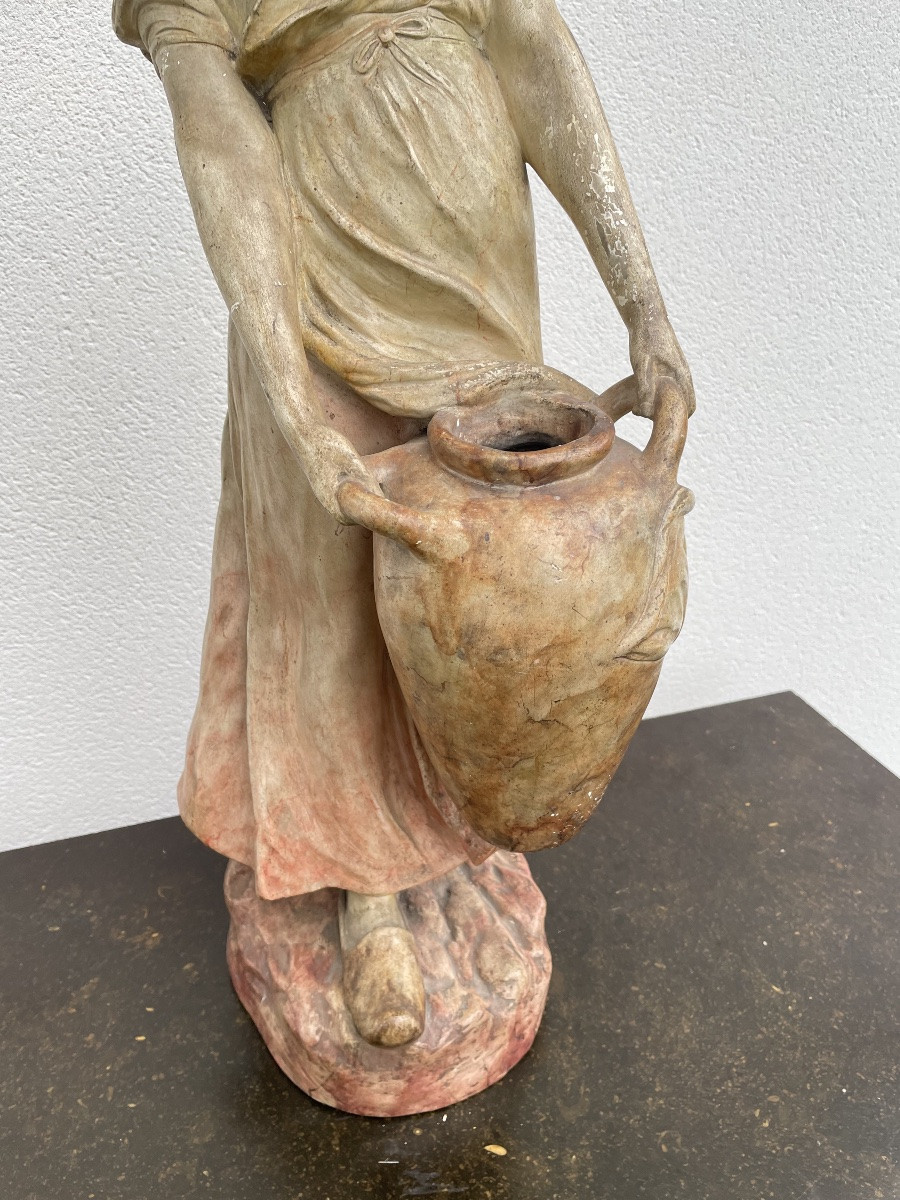 LA PORTEUSE D’EAU EN TERRE CUITE (GOLDSCHEIDER FRIEDRICH)-photo-4