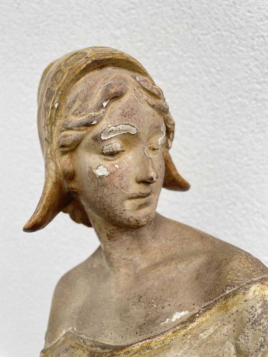 LA PORTEUSE D’EAU EN TERRE CUITE (GOLDSCHEIDER FRIEDRICH)-photo-1