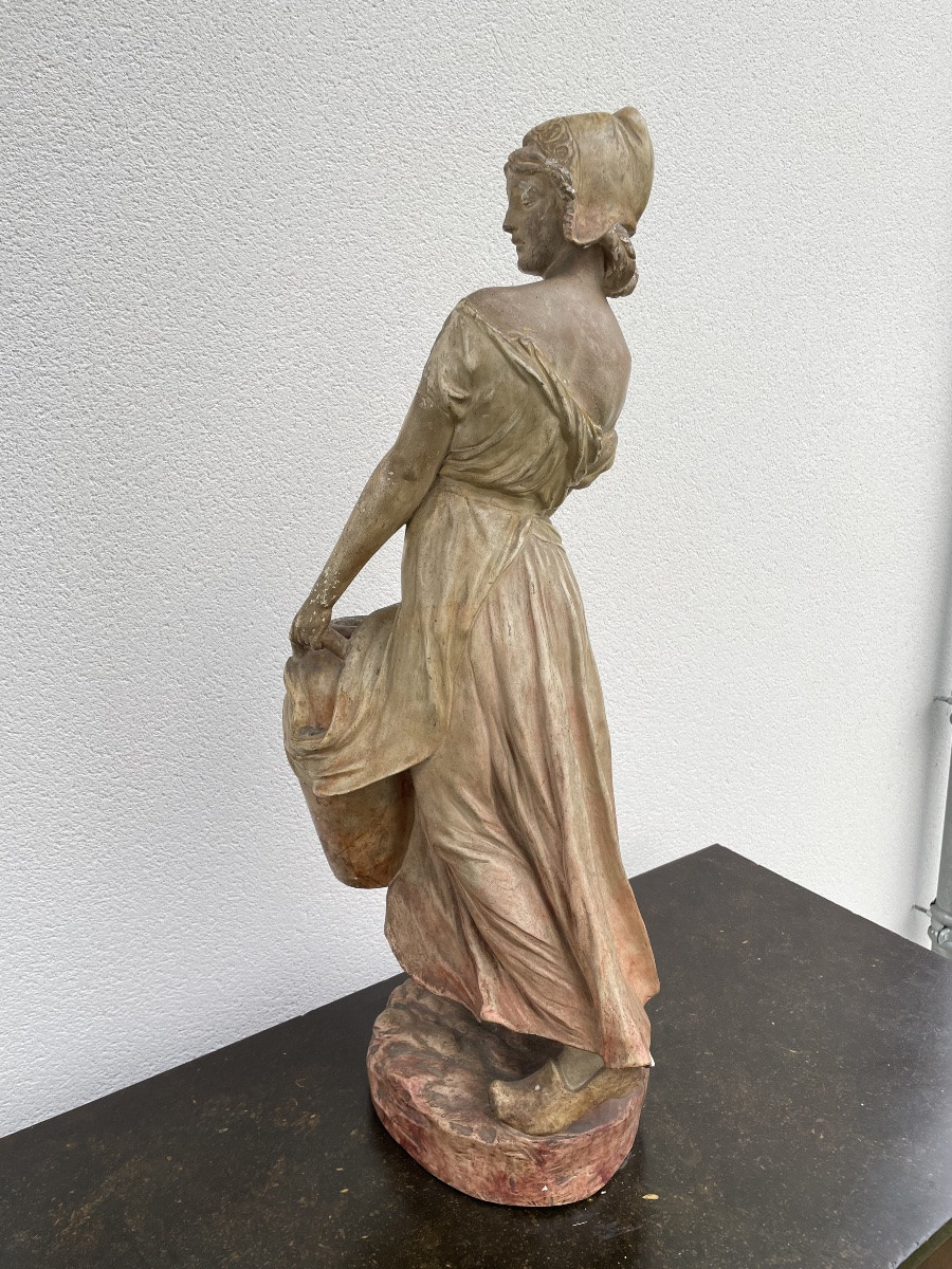 LA PORTEUSE D’EAU EN TERRE CUITE (GOLDSCHEIDER FRIEDRICH)-photo-8
