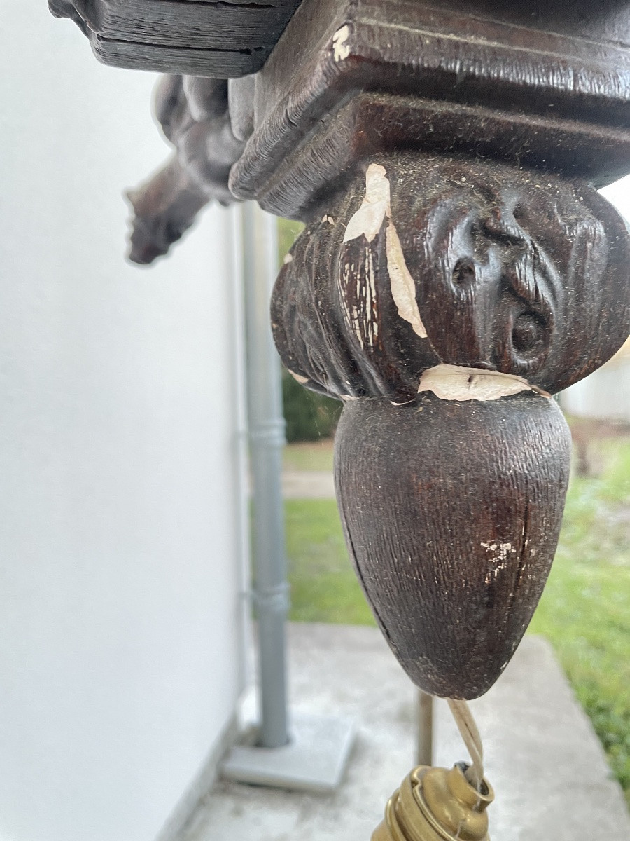 LUSTRE NÉOGOTHIQUE EN PLÂTRE -photo-1