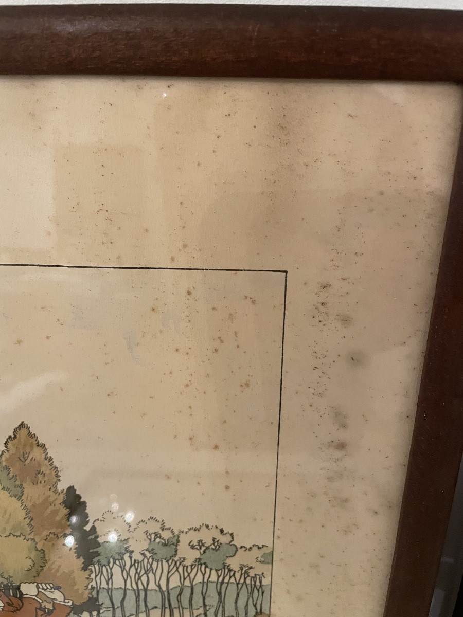 Harry ELIOTT (1882-1959) scène de Golf Suite de 5 lithographies en couleur -photo-7