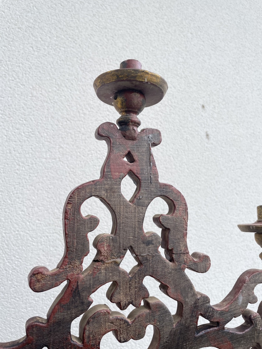 TORCHÈRE EN BOIS SCULPTÉ D’ÉPOQUE XIX SIÈCLE -photo-4